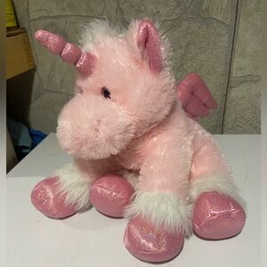 Plush Pink Sparkle Unicorn Stuffed Animal